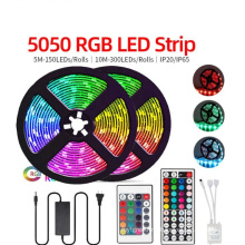 Waterproof RGB 5m LED Light Strips With Remote Control For TV, Bar, Computer Desk,Home, Kitchen, Party, Christmas,